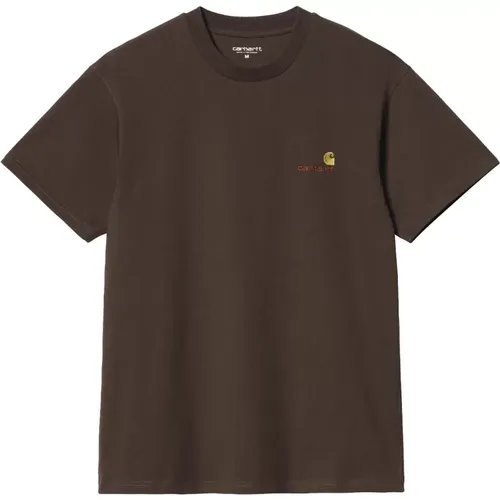Amerikanisches Script T-Shirt , Herren, Größe: XL - Carhartt WIP - Modalova