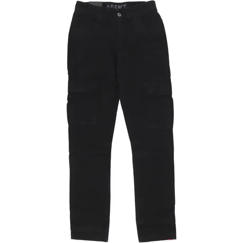 Schwarze Cargo Hose mit Knopfverschluss , Herren, Größe: W28 - alpha industries - Modalova