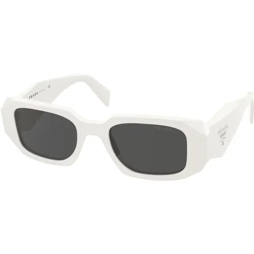 Dark Grey Sunglasses , female, Sizes: 49 MM - Prada - Modalova