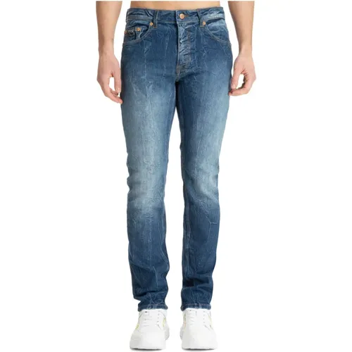 Klassische Jeans mit Logo-Details , Herren, Größe: W34 - Versace Jeans Couture - Modalova