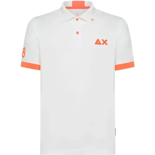 Fluorescent Logo Polo Shirt in , male, Sizes: L, 3XL, XL, M, 2XL - Sun68 - Modalova