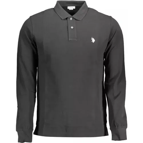 Schwarzes Langarm Polo Shirt - U.s. Polo Assn. - Modalova