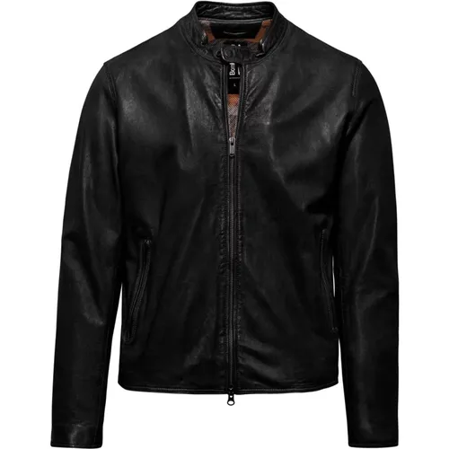 Roke Leather Jacket , male, Sizes: M, L, XL - BomBoogie - Modalova