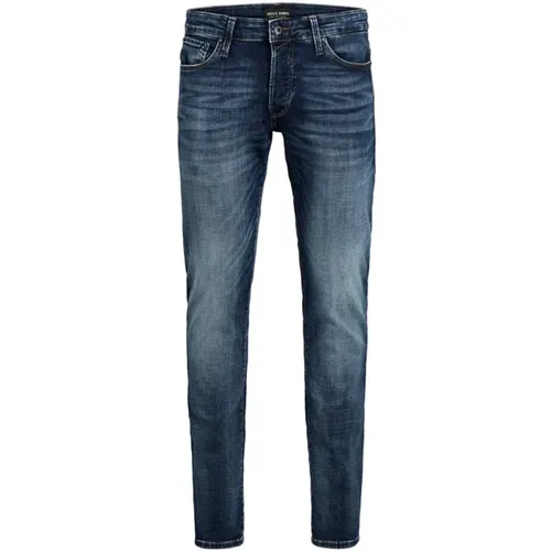 Slim Fit Blaue Jeans , Herren, Größe: W29 L32 - jack & jones - Modalova