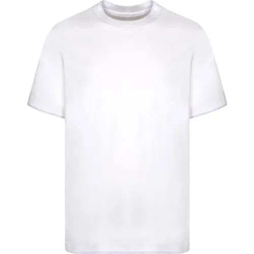 Cotton T-Shirt Roundneck Short Sleeves , male, Sizes: M - BRUNELLO CUCINELLI - Modalova