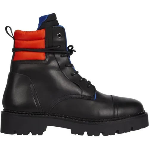 Leather Lace-Up Heritage Boots , male, Sizes: 7 UK, 8 UK, 9 UK, 10 UK - Tommy Jeans - Modalova