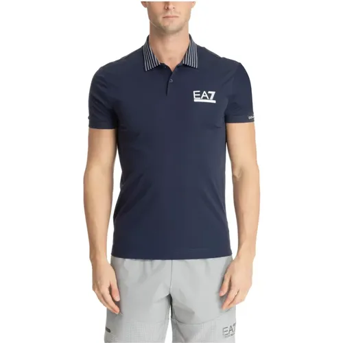 Plain Logo Polo Shirt , male, Sizes: M - Emporio Armani EA7 - Modalova
