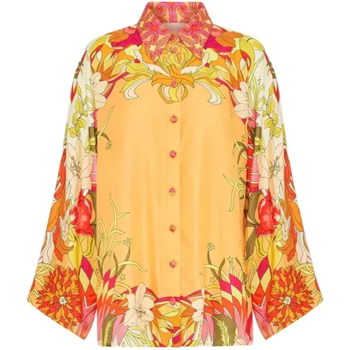 Oranges Seidenblumenshirt Camilla - Camilla - Modalova