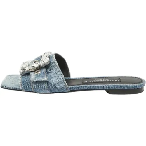 Pre-owned Denim flats , female, Sizes: 5 UK - Dolce & Gabbana Pre-owned - Modalova