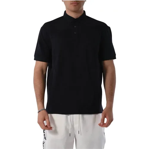 Cotton Polo with Buttoned Collar , male, Sizes: S, 2XL, M - Armani Exchange - Modalova