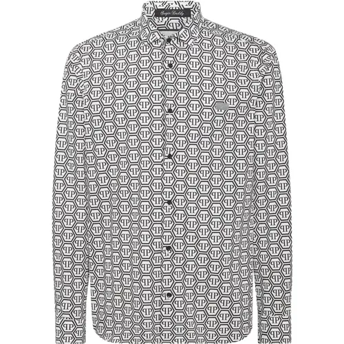 Stylish Men's Shirt for Everyday Wear , male, Sizes: 3XL, M, L - Philipp Plein - Modalova