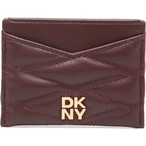 Roter Kartenhalter Geldbörse für Frauen , Damen, Größe: ONE Size - DKNY - Modalova