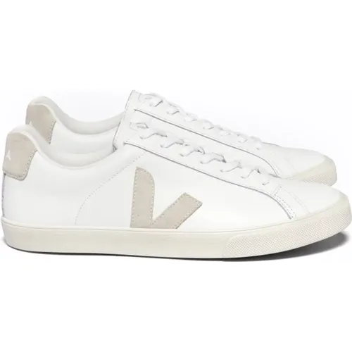 Weiße Leder Logo Sneakers Veja - Veja - Modalova