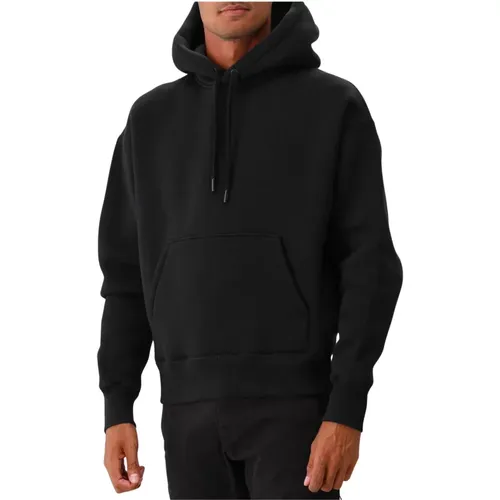 Schwarzer Geprägter Hoodie Winter Must-Have , Herren, Größe: L - Ami Paris - Modalova