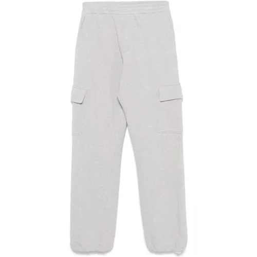 Grey Cargo Trousers with Star Detailing , male, Sizes: S - Golden Goose - Modalova