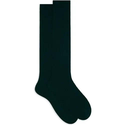 Luxuriöse Grüne Kaschmir Lange Socken - Gallo - Modalova