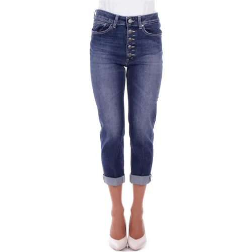 Denim Jeans mit Logo Hintertasche , Damen, Größe: W27 - Dondup - Modalova