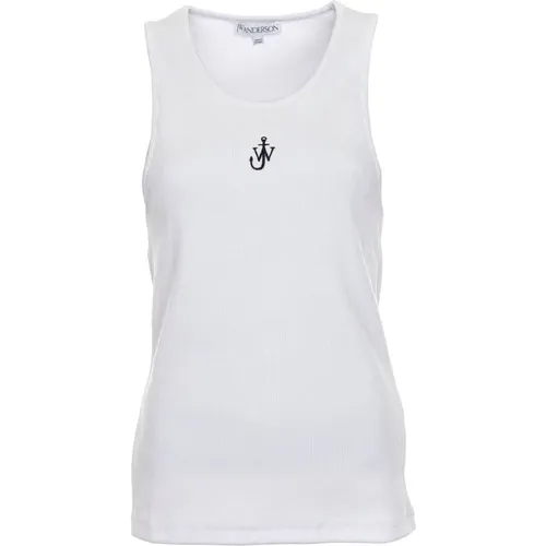 Geripptes ärmelloses Tanktop , Damen, Größe: L - JW Anderson - Modalova