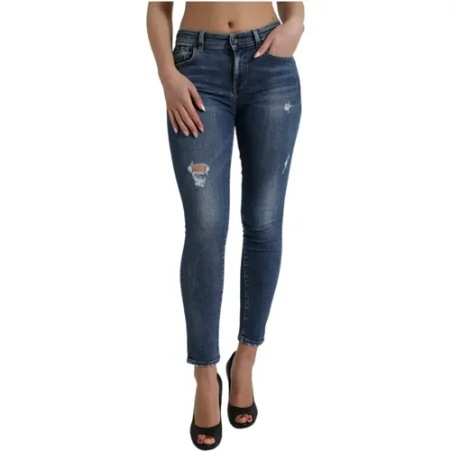 Dunkelblaue Skinny Stretch Jeans - Dolce & Gabbana - Modalova
