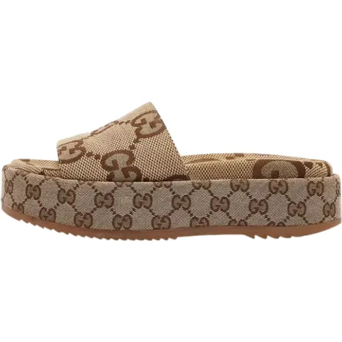 Pre-owned Canvas sandals , female, Sizes: 5 UK - Gucci Vintage - Modalova