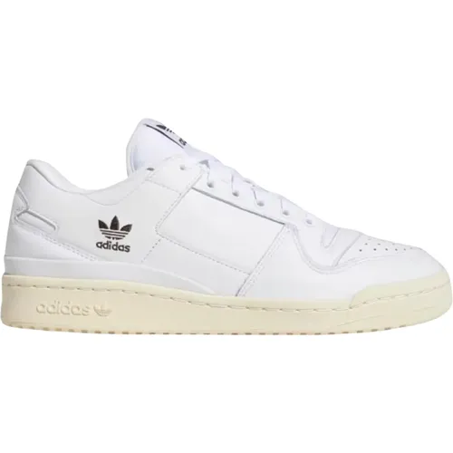 Weiße Leder Low Top Sneakers , Herren, Größe: 40 2/3 EU - Adidas - Modalova
