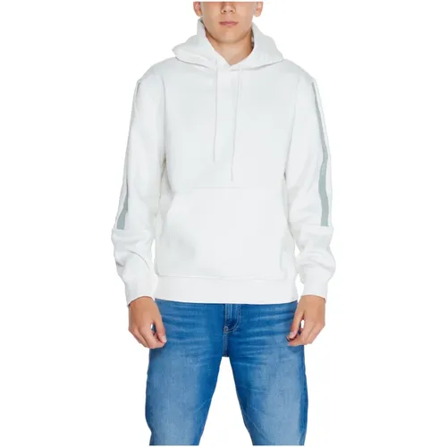 Weiße Kapuzenpullover Herren Herbst/Winter , Herren, Größe: 2XL - Calvin Klein Jeans - Modalova