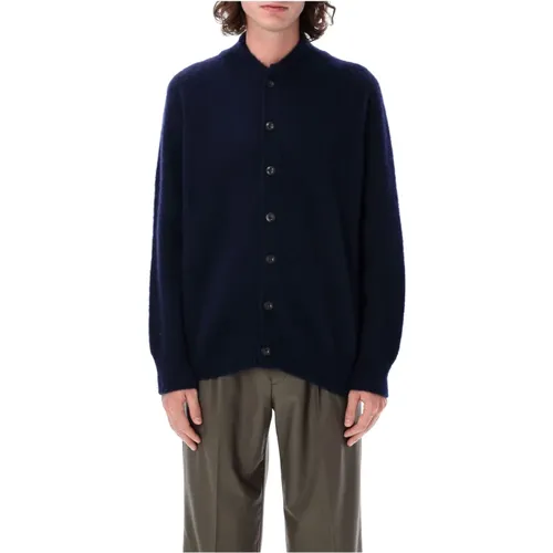 Navy Knitwear Four Eyes Cardigan , male, Sizes: L, XL - Howlin' - Modalova