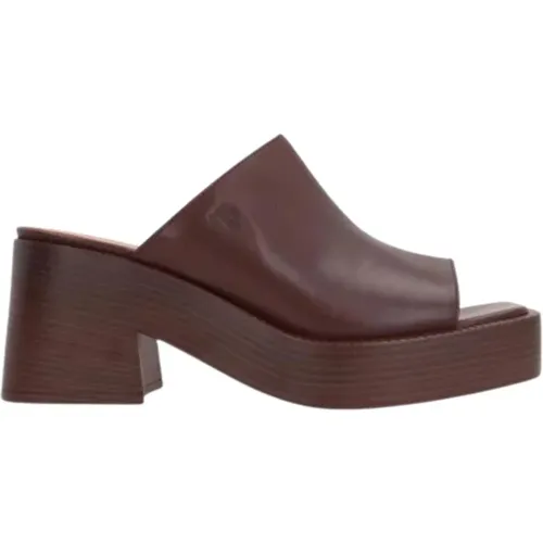 Leather Block Heel Sandals , female, Sizes: 3 1/2 UK, 2 UK - TOD'S - Modalova