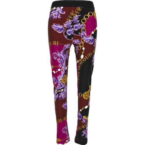 Stilvolle MultiColour Leggings für Frauen , Damen, Größe: L - Versace Jeans Couture - Modalova