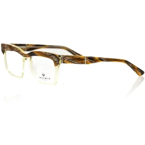 Clubmaster Brille Transparentes Gestell Havana , Herren, Größe: ONE Size - Frankie Morello - Modalova