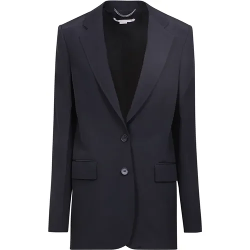 Cotton Blazer with Notched Lapels , female, Sizes: 2XS - Stella Mccartney - Modalova