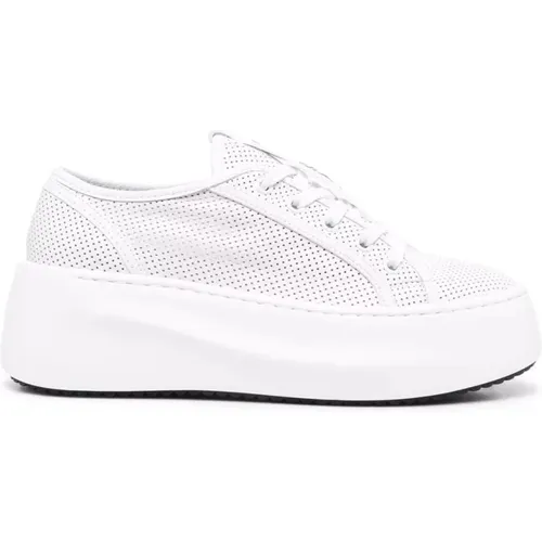 Weiße Casual Geschlossene Flache Sneakers , Damen, Größe: 40 EU - Vic Matié - Modalova