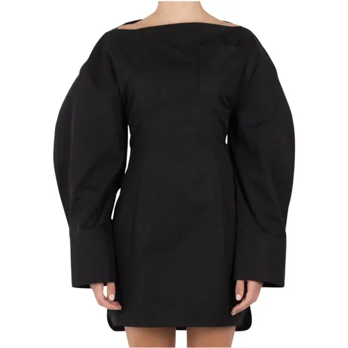 Elegantes Schwarzes Hemdkleid Mantel , Damen, Größe: M - Jacquemus - Modalova