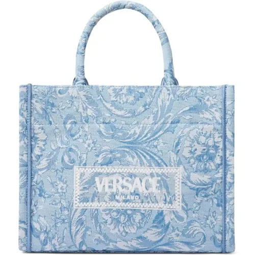 Rosa Athena Jacquard Logo Tasche - Versace - Modalova