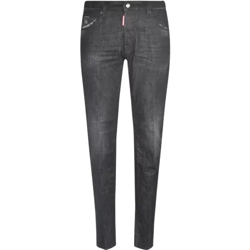 Schwarze Tapered Slim-Fit Jeans - Dsquared2 - Modalova