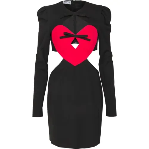 Heart Dress , female, Sizes: S, M, XS - Moschino - Modalova