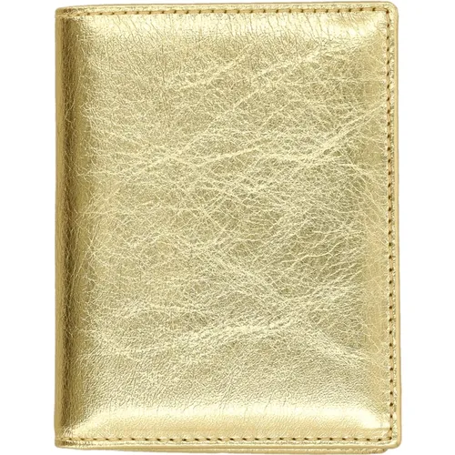 Gold Leather Cardholder Wallet , unisex, Sizes: ONE SIZE - Comme des Garçons - Modalova