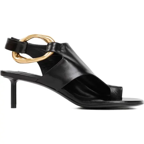 Schwarze Leder Pumps , Damen, Größe: 36 EU - Jil Sander - Modalova