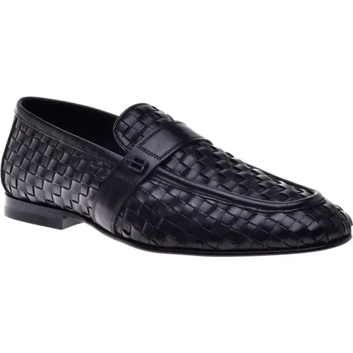 Loafer in woven leather , male, Sizes: 11 UK, 8 UK, 7 UK, 10 UK, 12 UK, 6 UK - Baldinini - Modalova