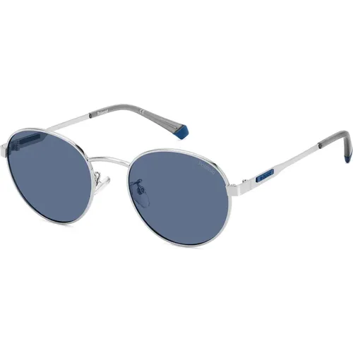 Palladium/Blaue Sonnenbrille , unisex, Größe: 52 MM - Polaroid - Modalova