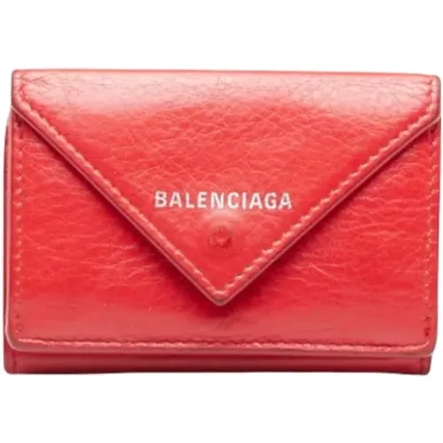 Rote Leder Balenciaga Geldbörse - Balenciaga Vintage - Modalova