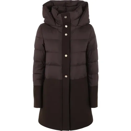 Ecowool Puffer Jacket, Dark A-Shape , female, Sizes: L - Herno - Modalova