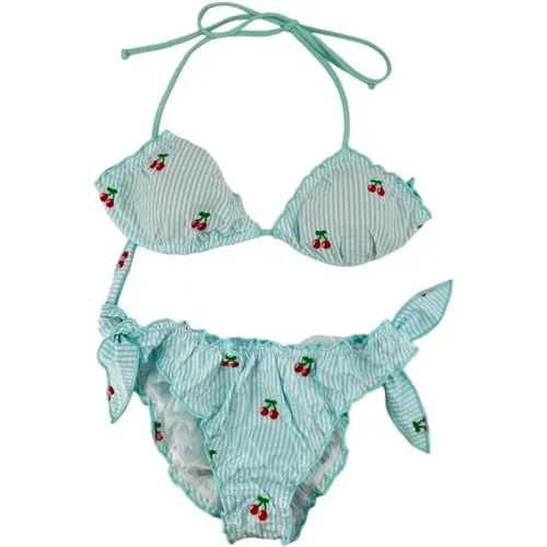 Gestreifter Triangel Bikini Meer Kleidung , Damen, Größe: M - MC2 Saint Barth - Modalova