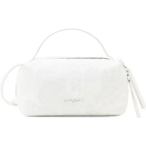 Weiße Einfache Handtasche mit Schultergurt - Desigual - Modalova