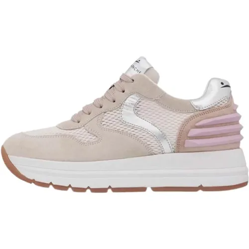 Platform Sneakers in Powder Tones , female, Sizes: 4 UK, 3 UK, 6 UK - Voile blanche - Modalova