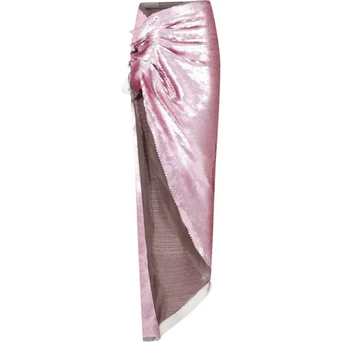 Sequin Edfu Skirt Purple , female, Sizes: XS, 2XS - Rick Owens - Modalova