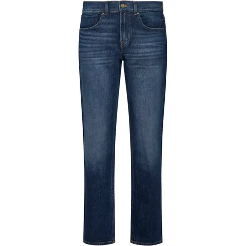 Blaue Straight Upgrade Jeans , Herren, Größe: W38 - 7 For All Mankind - Modalova