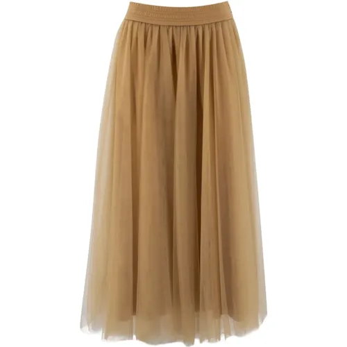 Luxurious Tulle Midi Skirt , female, Sizes: XS, M, S - Fabiana Filippi - Modalova