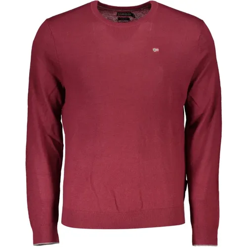 Roter Pullover Langarm Herren , Herren, Größe: 2XL - Napapijri - Modalova