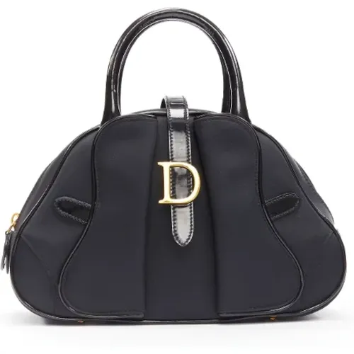 Gebrauchte schwarze Leder Dior Satteltasche - Dior Vintage - Modalova